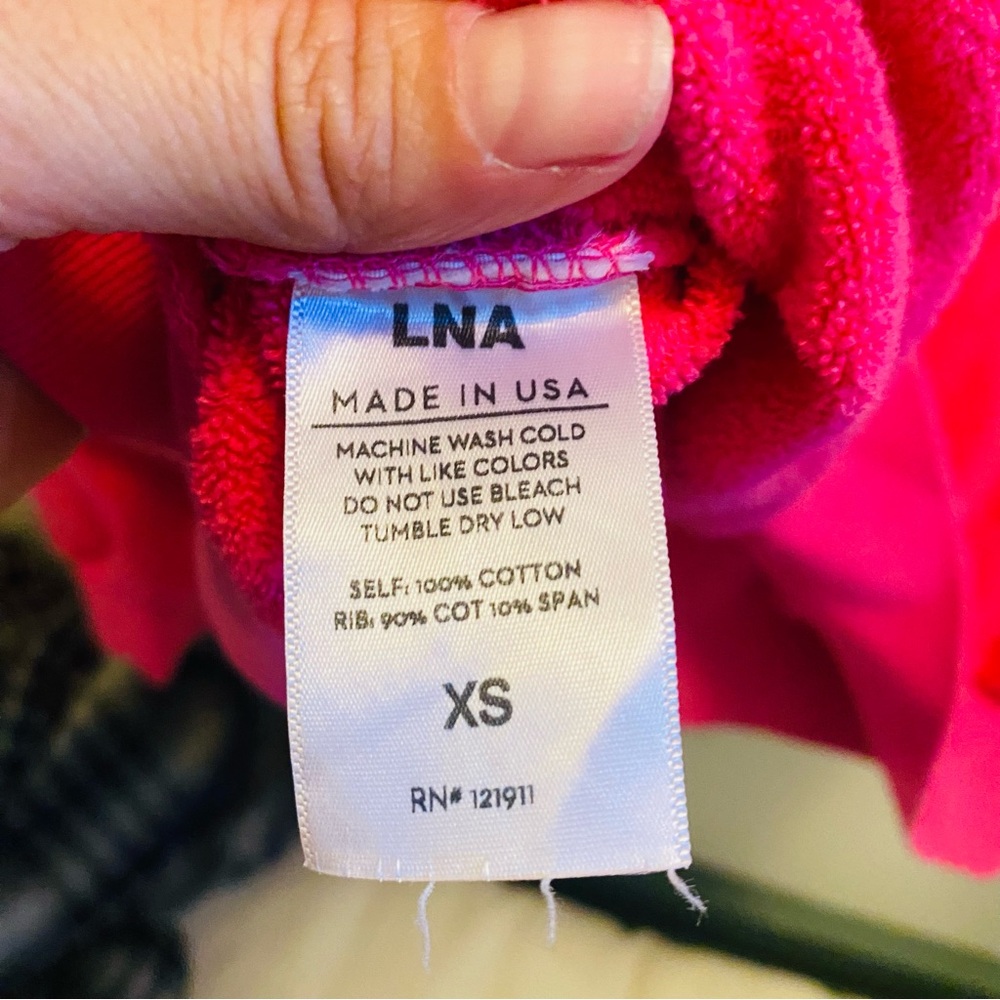 LNA RARE Pink Highway Distressed Sweatshirt XS - Picture 7 of 7